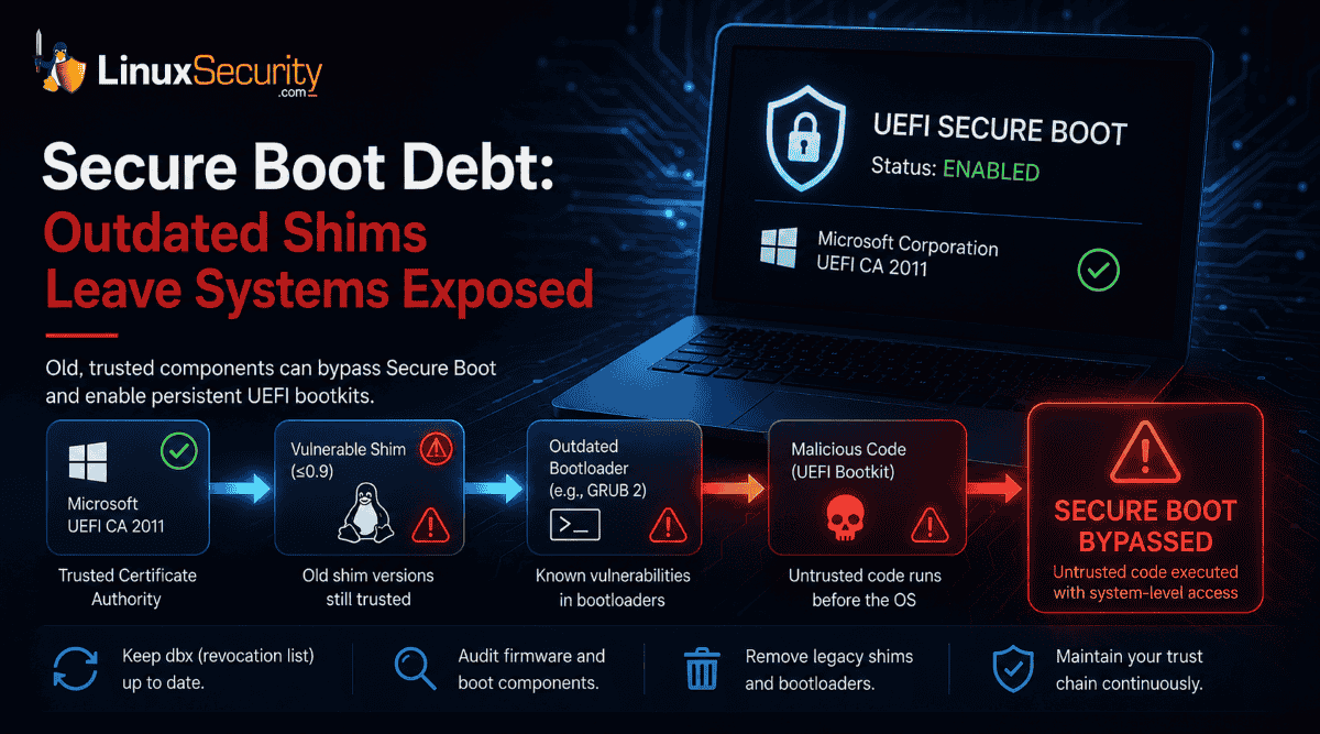 Linux UEFI Shim Vulnerability Severe Exploitation of Obsolete Bootloaders