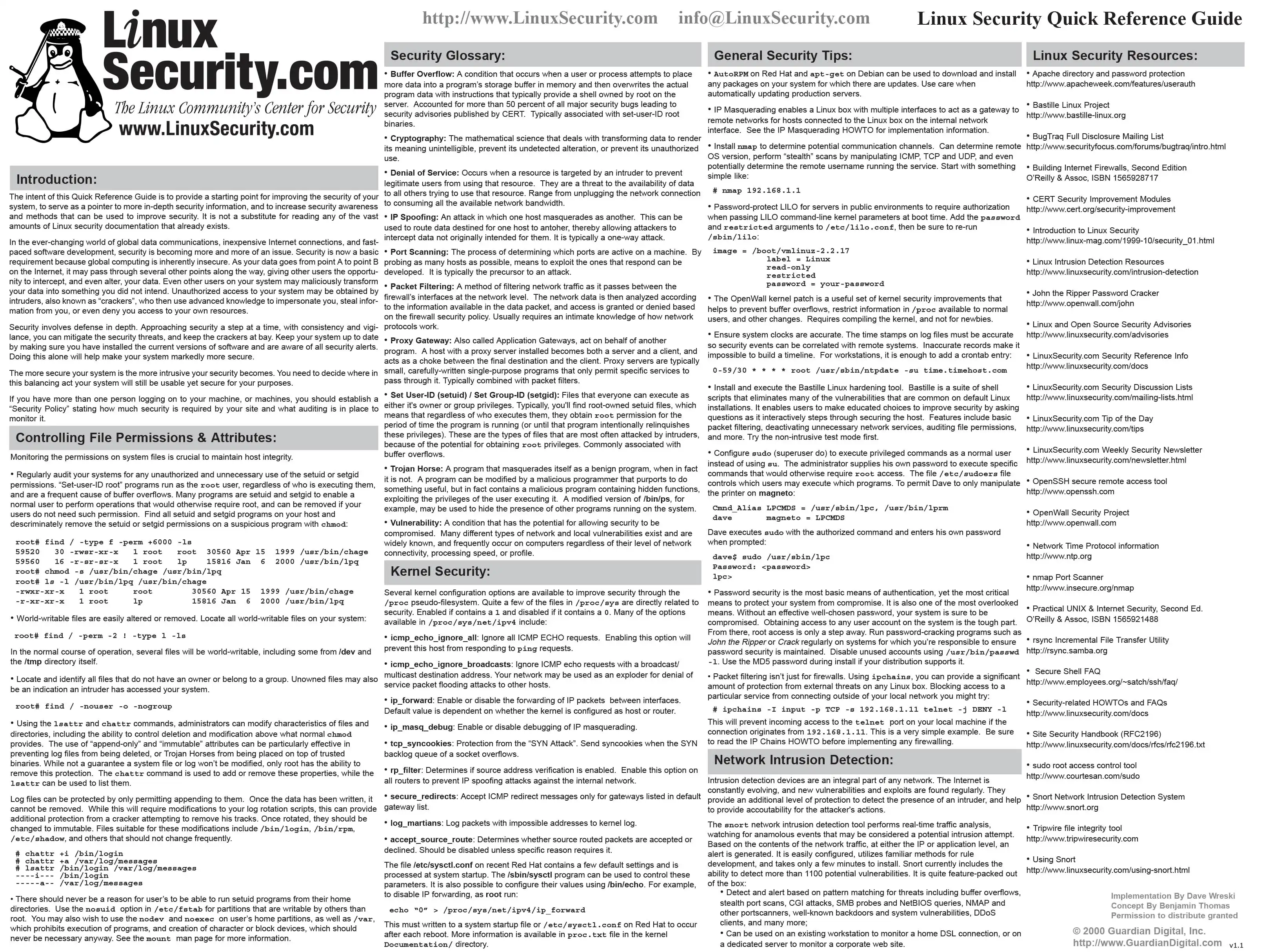 Linux Security Quick Reference Guide 1