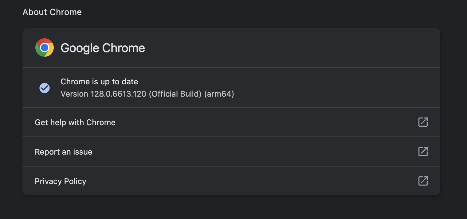 CHROME SECURITY UPDATE