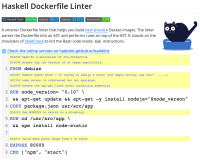 Haskell Dockerfile Linter 200x160