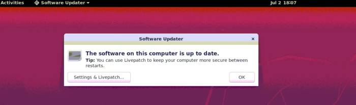 Update Ubuntu10 Esm W700