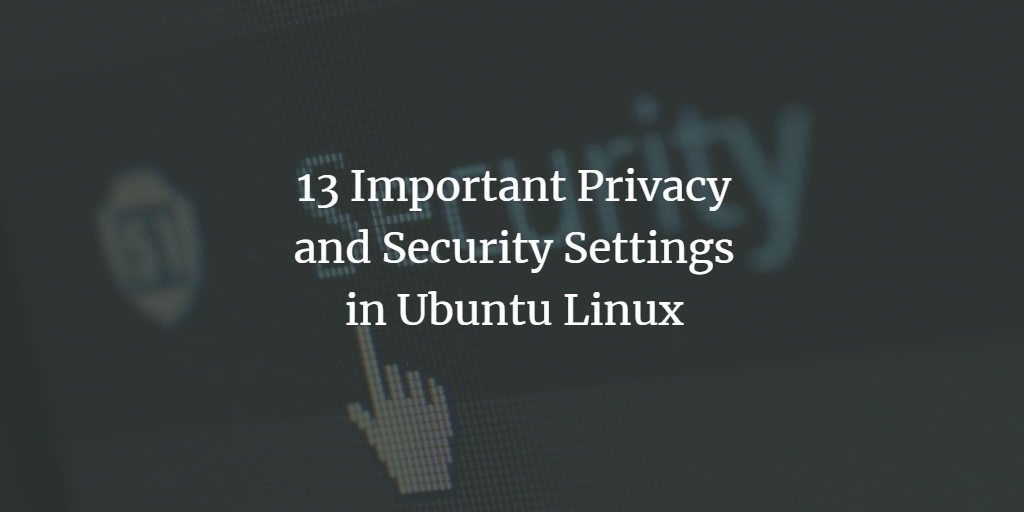 Ubuntu Securityprivacy