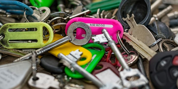 Keys And Colored Key Fobs 1