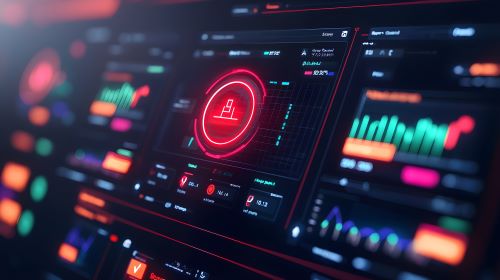 Futuristic Technology Interface Dashboard Cybersecurity Monitoring Dashboard