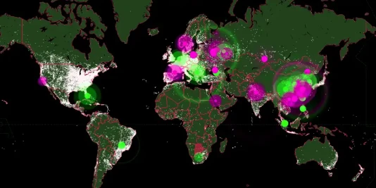 Ddos Botnet Globe Cyber Map Esm H267