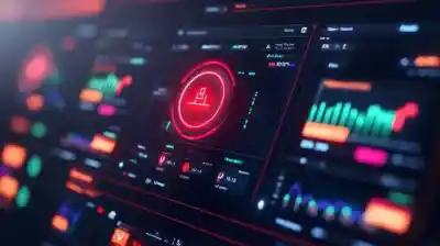Futuristic Technology Interface Dashboard Cybersecurity Monitoring Dashboard Esm W400