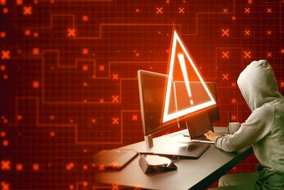 Hacker Red Warning Computer Esm W400
