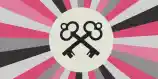 Keys Crossed Pink Starburst Esm H79