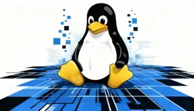 Linux Penguin Sitting Glitch Effect Esm W400