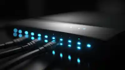 Network Switch With Cables Connected Showing Data Transfer Esm W400