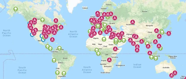 World Map Botnet Ddos Cyber Esm H267