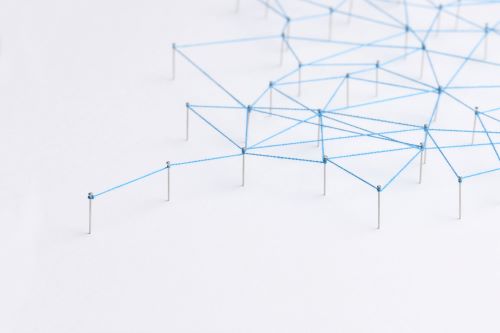 Geometric Abstract Background Technology Concept Connecting Dots Design Network