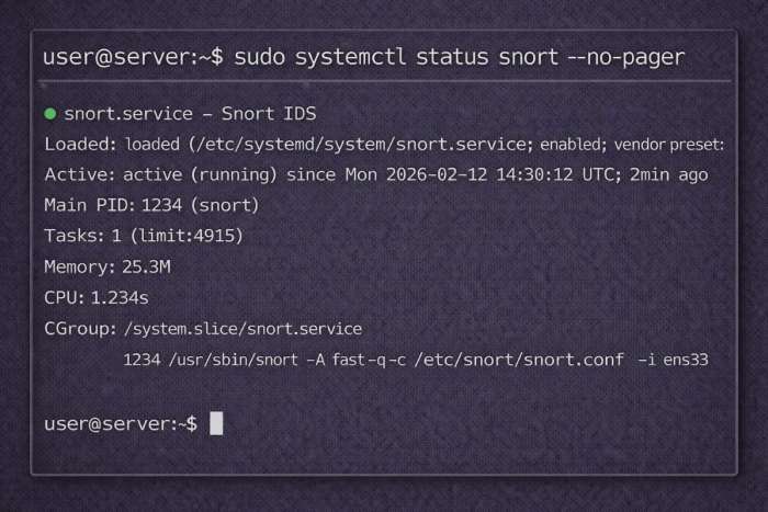 Systemctl Status Snort  700x467